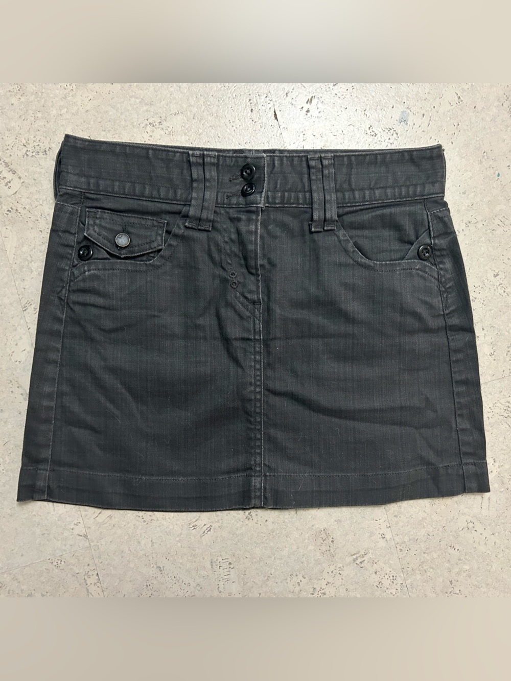French Connection Green Mini Skirt with Belt Loops
